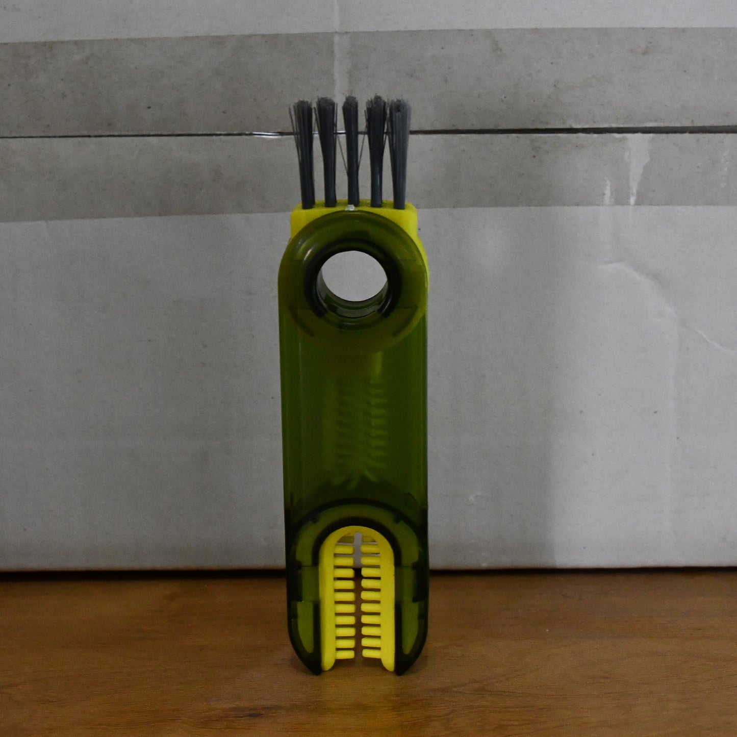 Wukusy 2-in-1 multipurpose cleaning brush tool with ergonomic handle and versatile bristles for household cleaning tasks