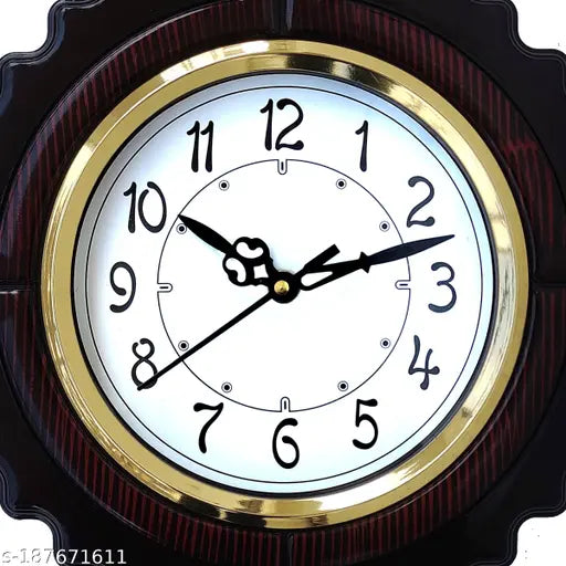 Analog wall clock by 13069, premium quality clock with a round face, black hands, and a sleek modern design.