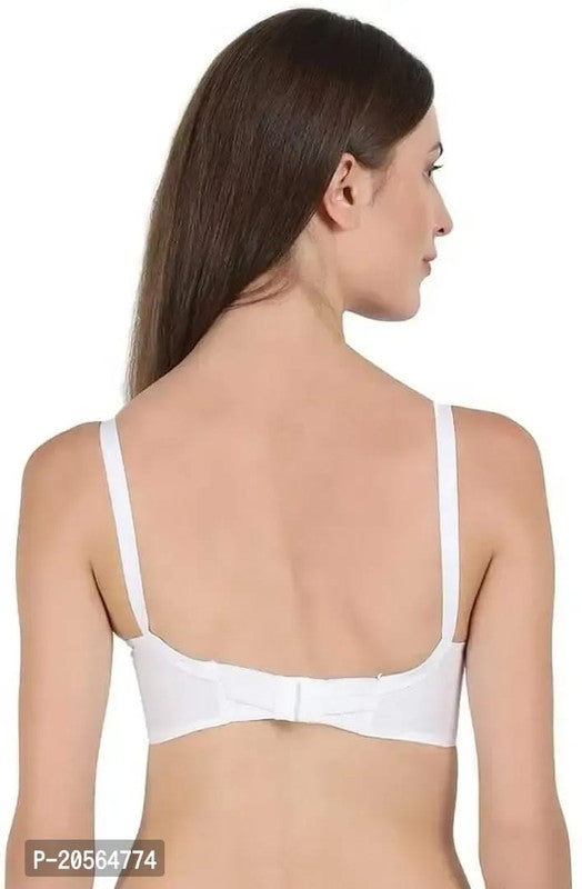 White 14358 women's full coverage bra with supportive cups and adjustable straps, designed for comfortable everyday wear.