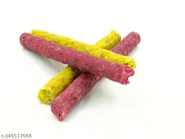 Rawhide Mutton and Chicken Flavour Chew Stick for dogs, 1000g, from brand 15929, with a textured chew stick on a pet bed.