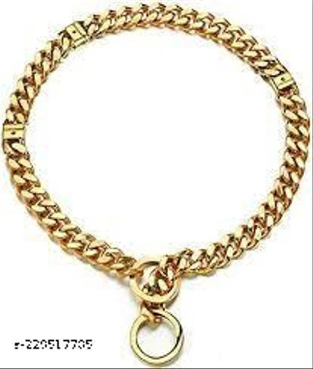 Multicolor brass collar chain for pets, 18 inches, designed for pet beds, durable and stylish accessory for pets.