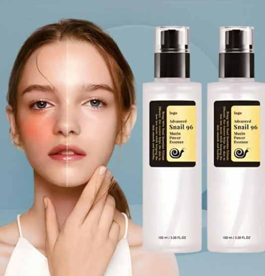 Two bottles of 1690 Snail 96 Mucin Power Essence skin treatment, 100ml each, in a pack of 2 for nourishing skincare.