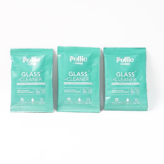 Wukusy Pollic Kadam glass mirror cleaner refill kit with reusable spray bottle for home improvement and streak-free mirror cleaning.