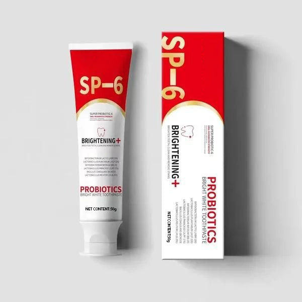 Bright Whitening Toothpaste for Sensitive Teeth by 1690, 50g tube with mint-flavored formula for gentle whitening and sensitivity relief.