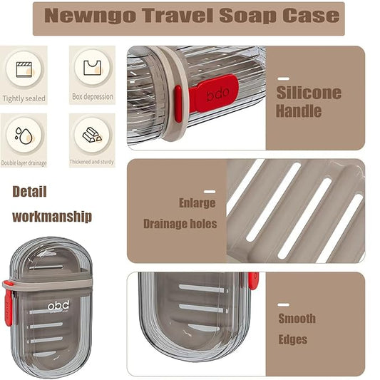 Portable travel soap case by 18277, compact soap holder with secure lid for convenient on-the-go use