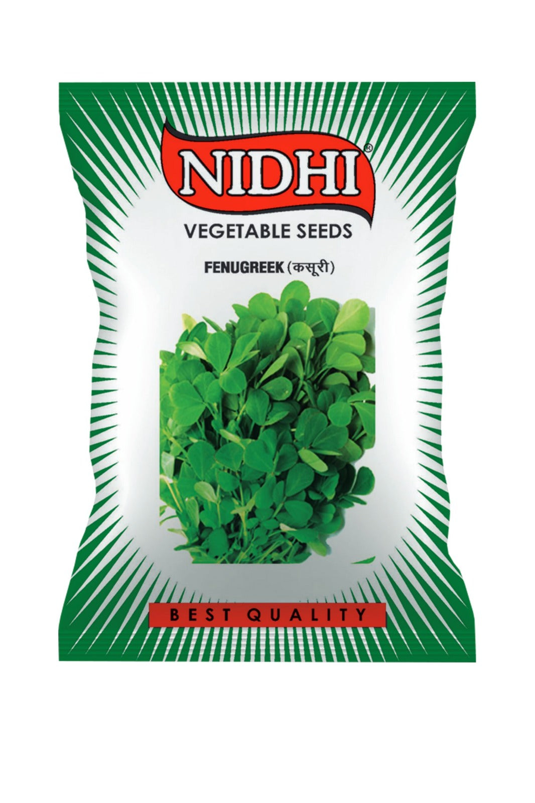 Vegetable seeds for fenugreek by brand 18605, packaged for home, terrace, and kitchen gardening, ready for planting.