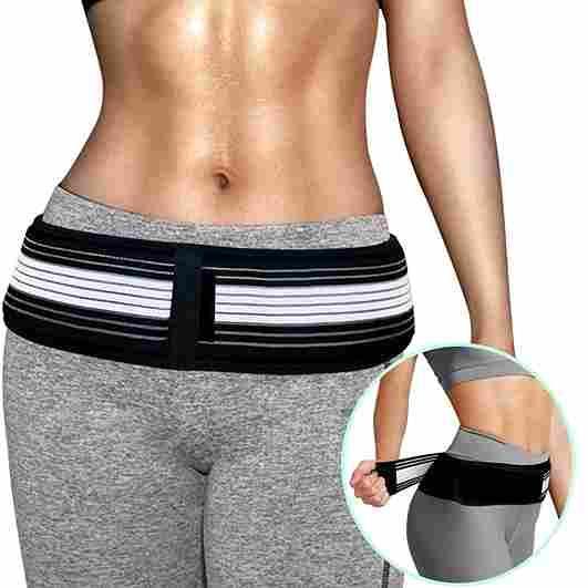 Close-up of the 587 Advanced Fitness Belt, a muscle toning belt with adjustable straps and durable design for effective workout support.