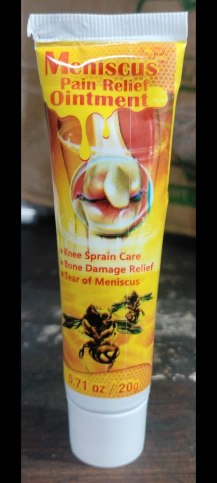 Meniscus pain relief ointment from 5912 in a pack of two, shown in a white tube with blue and green accents, designed for joint relief.