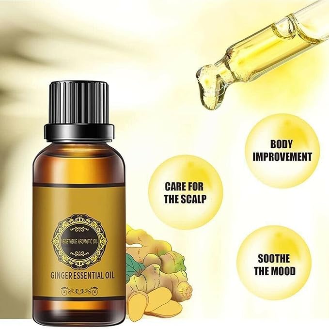 Herbal ginger massage packs for stretch marks and scars, featuring natural ingredients in a soothing cream and oil set.