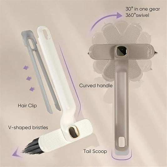 2077 360-degree rotating crevice cleaning brush for cars, versatile car brush and duster with ergonomic handle.