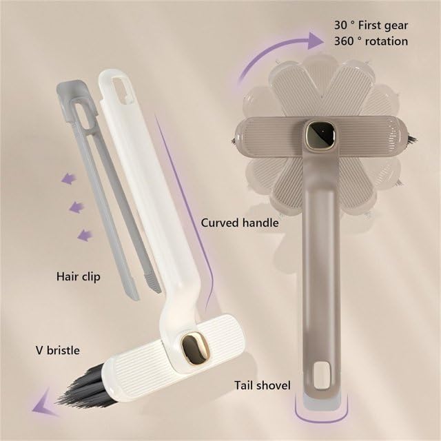 Multi-function rotating crevice cleaning brush with hard bristles, ideal for bathroom, bathtub, and kitchen cleaning in 19249 brand.