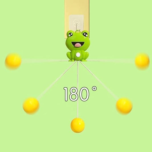 Indoor hanging table tennis set by 18057 with paddles, net, and balls for fun table tennis gameplay indoors.