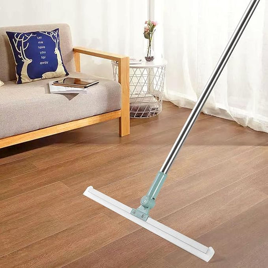 19384 50-inch multifunctional magic broom with long adjustable handle, silicone strips, and 180-degree rotating floor squeegee.