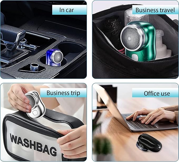 Mini-Shave portable electric shaver for men, nose and ear hair trimmer, compact and upgraded electric razor for grooming.