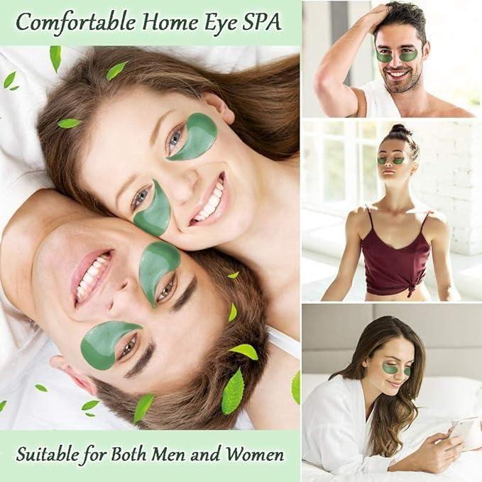 Seaweed moisturizing eye patches by 18058, showing a close-up of the hydrating eye mask for reducing puffiness and dark circles.