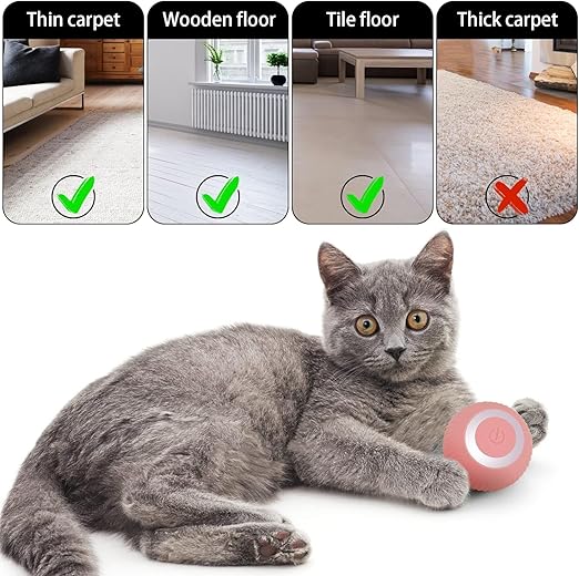 Colorful 18052 Cat Toy Ball for toddlers, a fun and intelligent 360-degree spinning toy designed to entertain cats and young children.