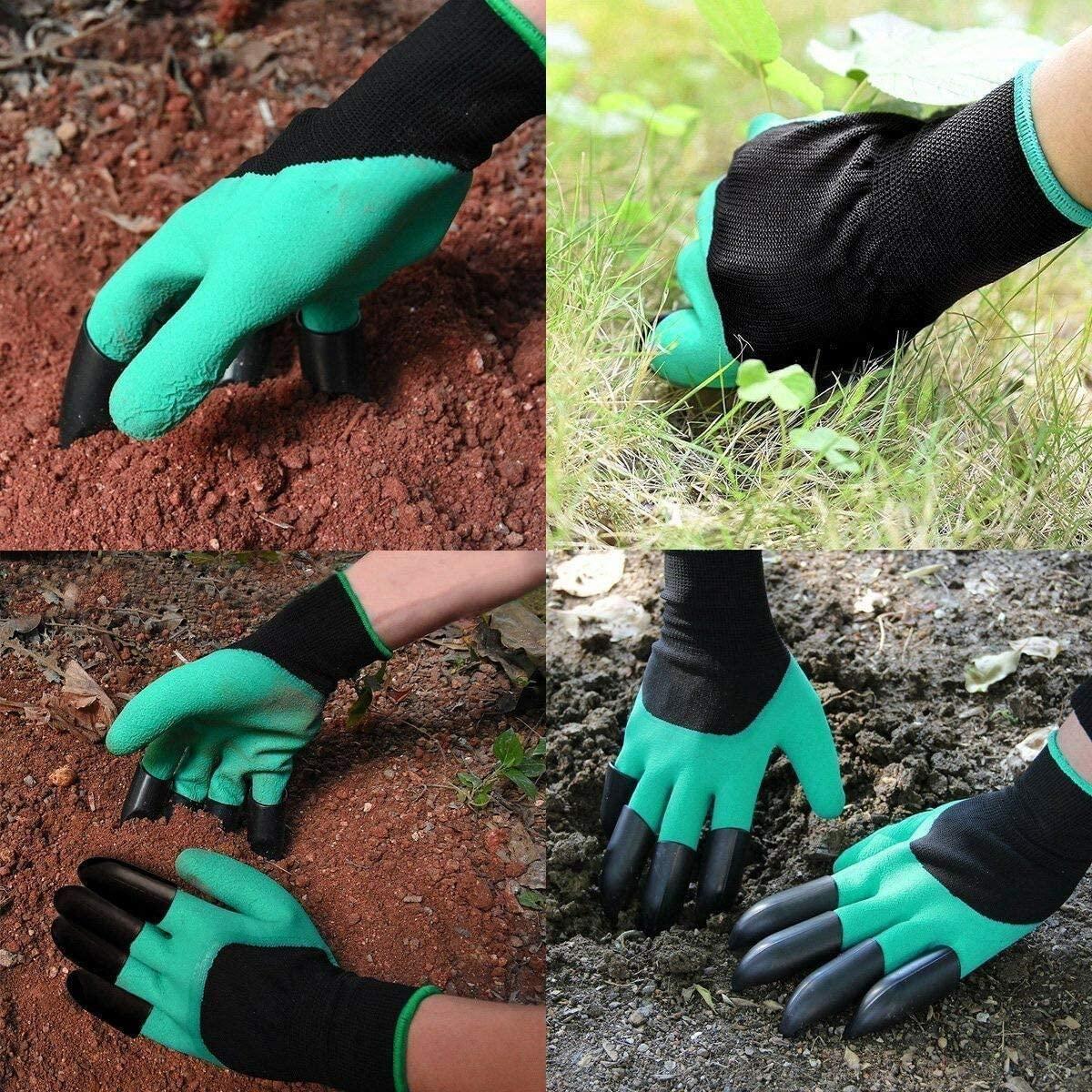 Waterproof gardening gloves with built-in claws by 18057, designed for gardening and outdoor cleaning tasks.