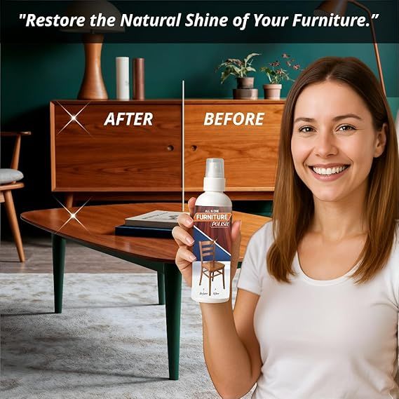 Two bottles of 18058 Beeswax Furniture Polish Spray in a pack of 2, natural wood furniture care and protection.