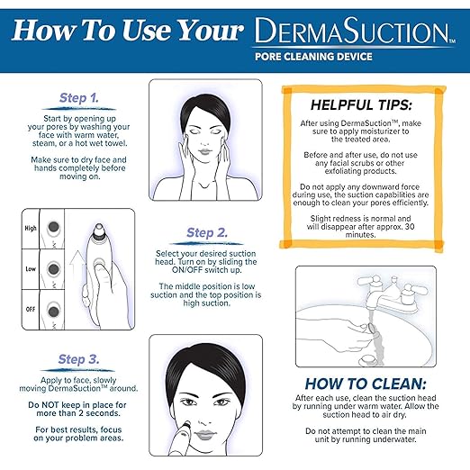 Derma Suction Cleaner Device for ear cleaning, compact and handheld, designed for safe ear hygiene and removal of earwax.
