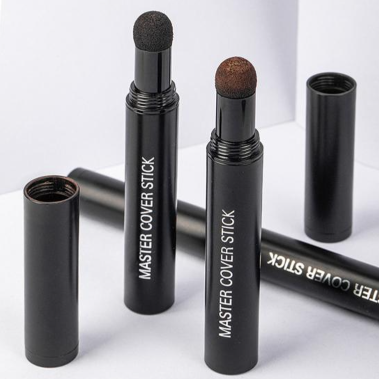Eyebrow pencil by 18279 with hair color dye pen for shadow fill and portable hairline contouring on natural-looking eyebrows.