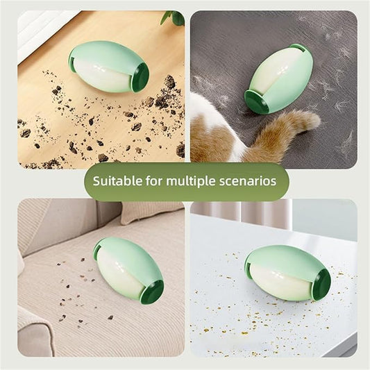 Multicolor reusable lint roller with plush surface for pet hair removal on clothes, ideal for home, travel, and cleaning.