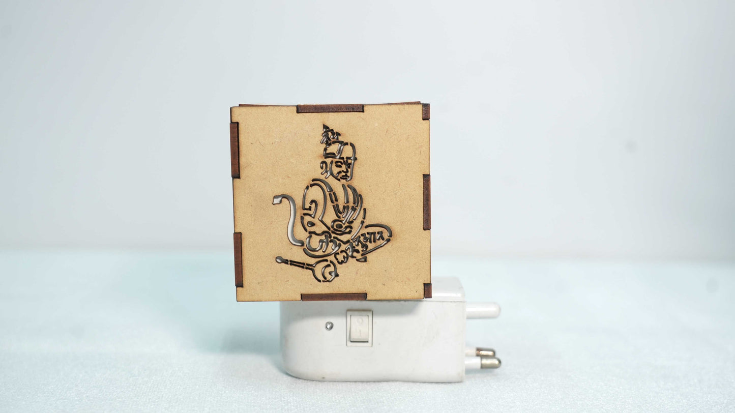 Brown Hanuman aroma burner and night lamp, 18309 night light with intricate Hanuman design, ideal for aromatic and ambient lighting.