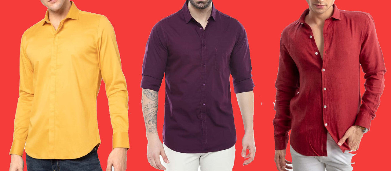 Set of three multicolor casual men's shirts in size small by 18626, featuring comfortable, stylish designs for everyday wear.