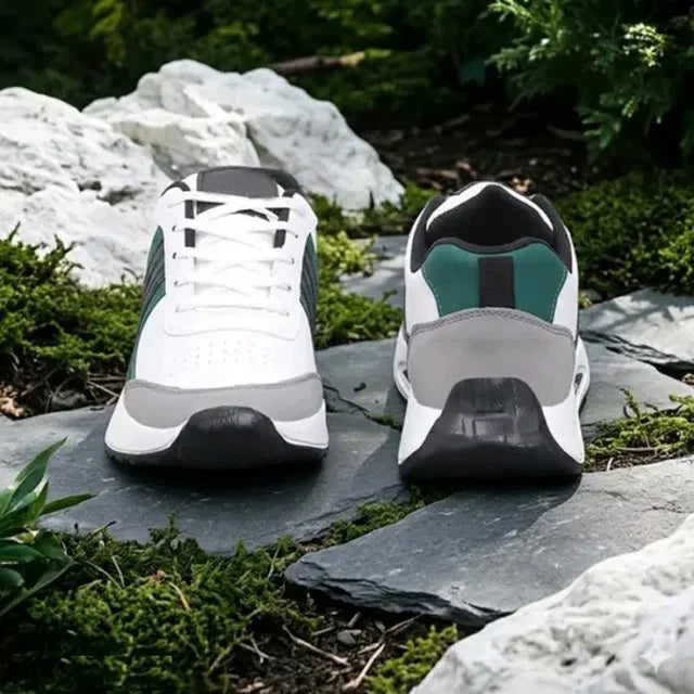 Green Anjrs men's casual shoes, sporty running style, comfortable design for boys and men, made by 1889.