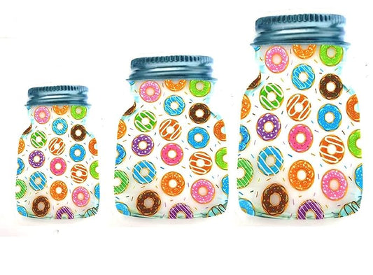Set of three reusable produce storage bags with zip and leakproof design, ideal for snacks, sandwiches, and travel food storage.