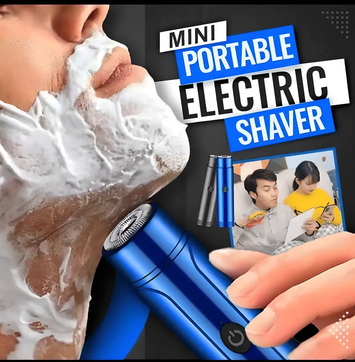 Mini portable electric shaver from 19378, compact grooming kit with versatile electric grooming tools and attachments.