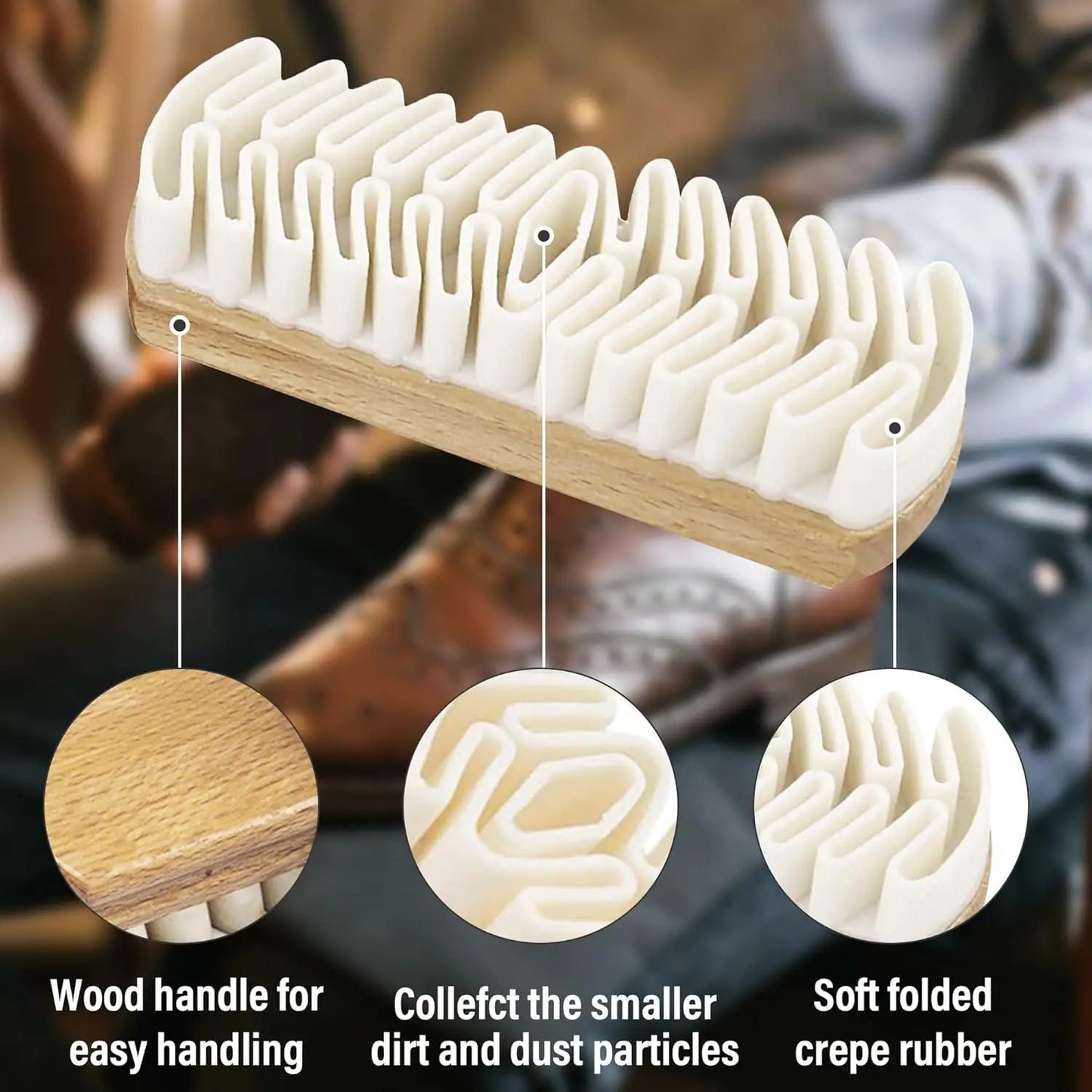 19378 2-in-1 shoe cleaning brush from kitchen tool set, dual-sided brush for footwear cleaning and maintenance.