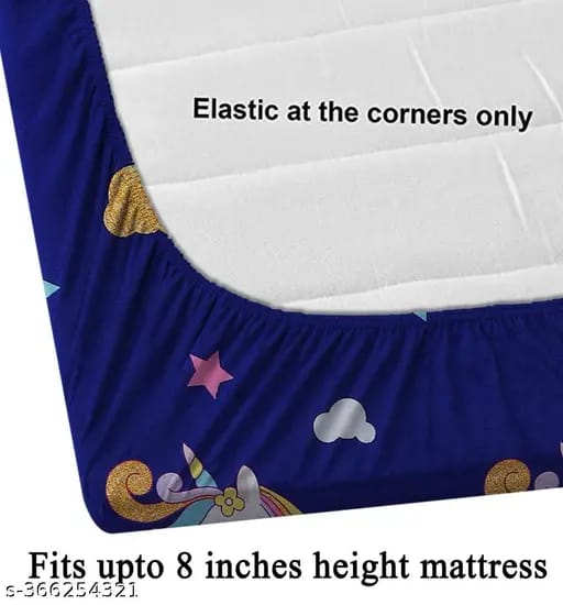 Super soft glace cotton double bedsheet with elastic fitted edges and two pillow covers, measuring 72x78 inches.