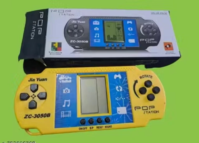 Pop Station Hand Console travel and pocket video game from 26015, featuring a compact handheld gaming device with colorful buttons.