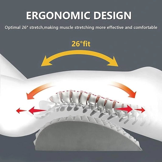 Back and neck stretcher cushion cover from 26072, designed for lumbar relief and spinal comfort.