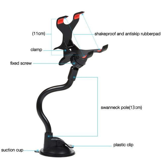 Small Wukusy 282 cell phone holder with adjustable clamp and compact design, perfect for secure phone storage.