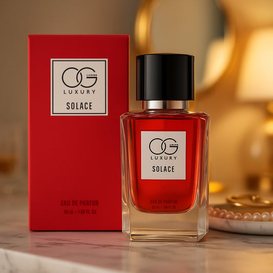 Wukusy Og Luxury Solace Eau De Parfum 50ml bottle, elegant health and beauty fragrance with sleek packaging and stylish design.