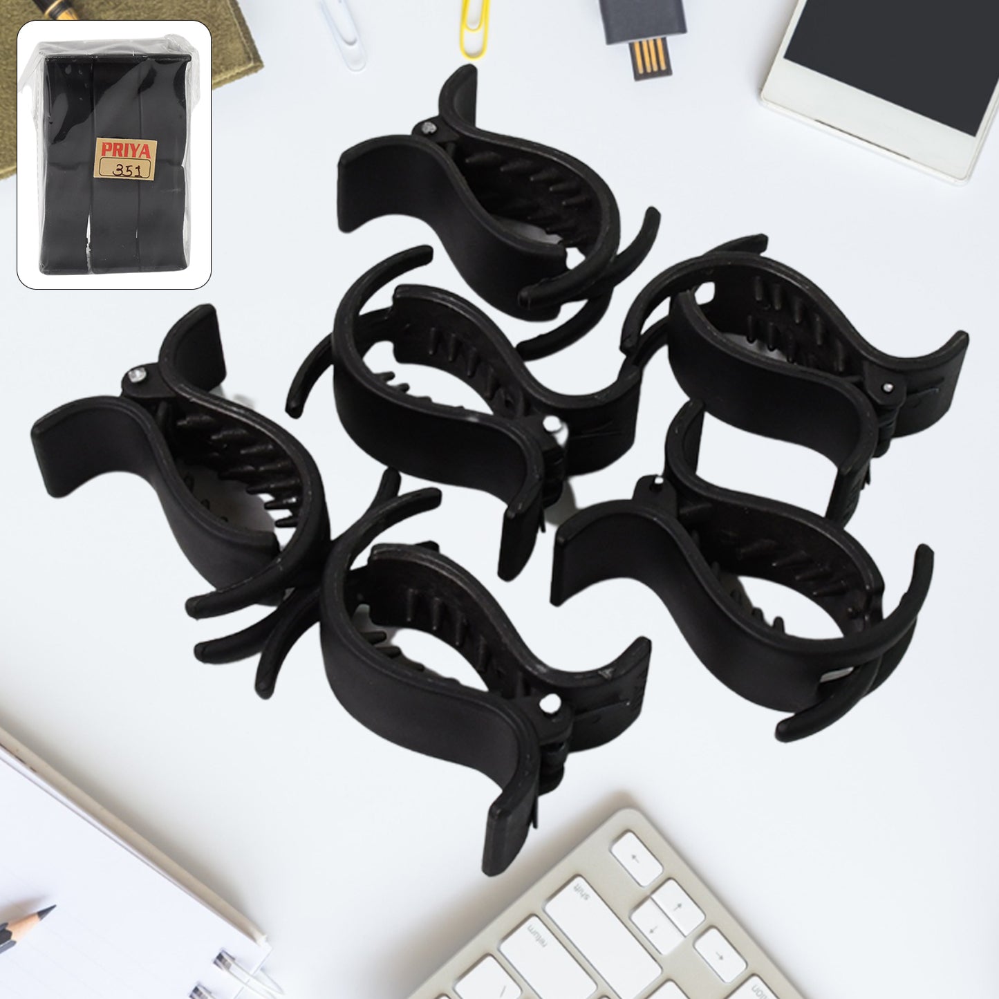 Wukusy wall mount mobile phone holder stand for home and office, compact design holding smartphone securely on wall.