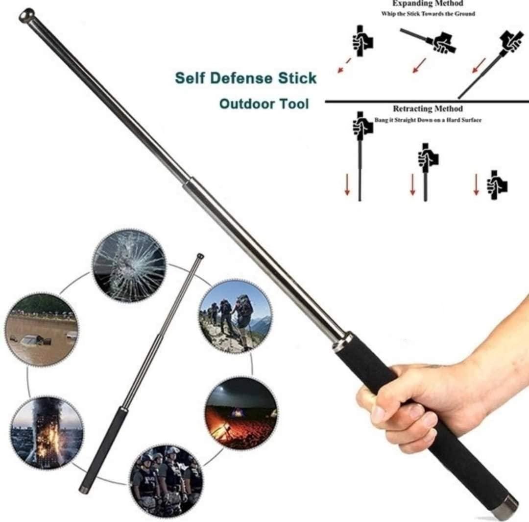 Extendable telescopic self-defense stick or hand pointer for adults, made by 4485, with a sleek, retractable design for safety and convenience.