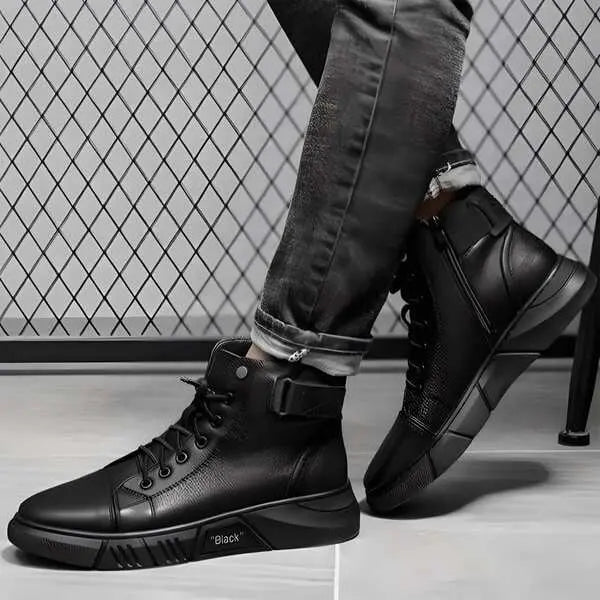 Multicolor men's casual boots by 4597 featuring a stylish, comfortable design with sturdy soles and leather accents.