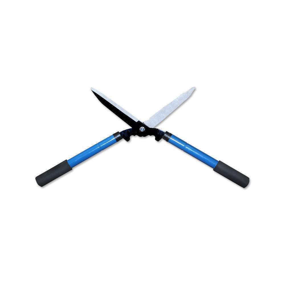 Wukusy heavy-duty hedge shears with adjustable blades and comfort grip handle, ideal for precise pruning and gardening tasks.