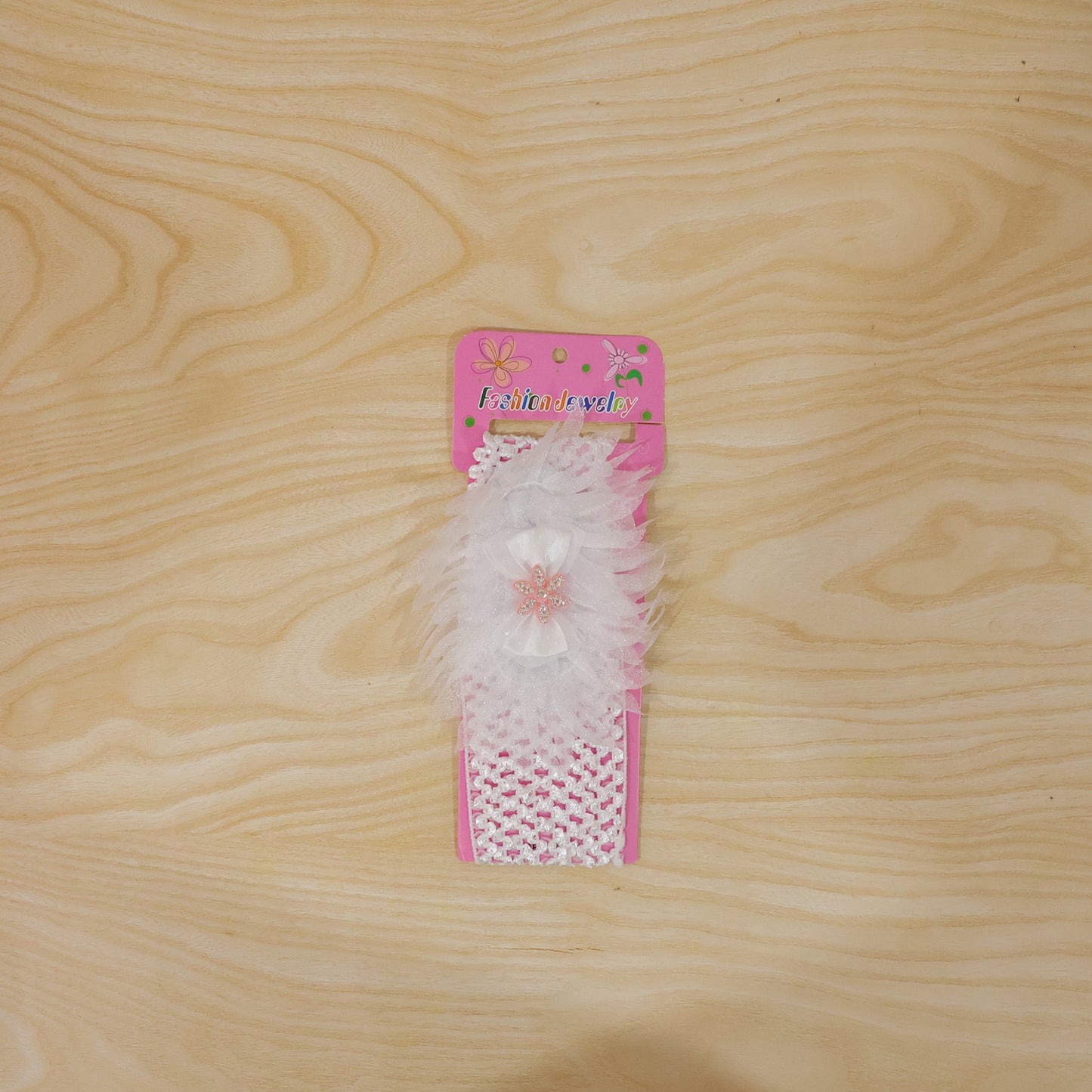 Soft elastic floral baby headband by Wukusy, featuring a colorful stretchable design for infants and toddlers.