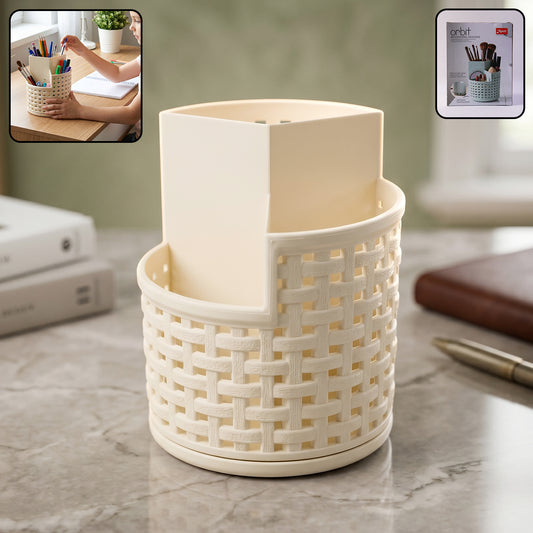 Wukusy Apex Orbit revolving holder with 360-degree rotating organizer stand for easy access to small items.