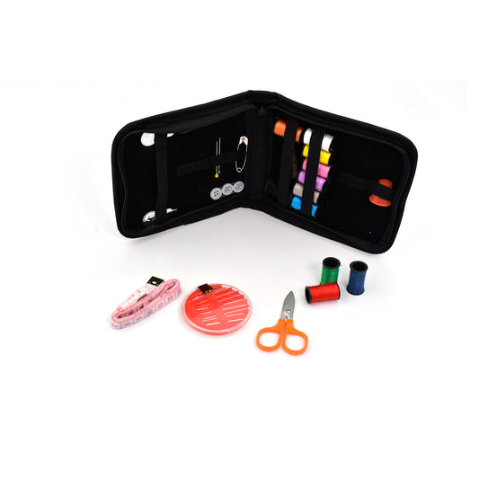 Wukusy 6052a 33-piece purse sewing set with various sewing tools and supplies in a compact carrying case for home improvement.