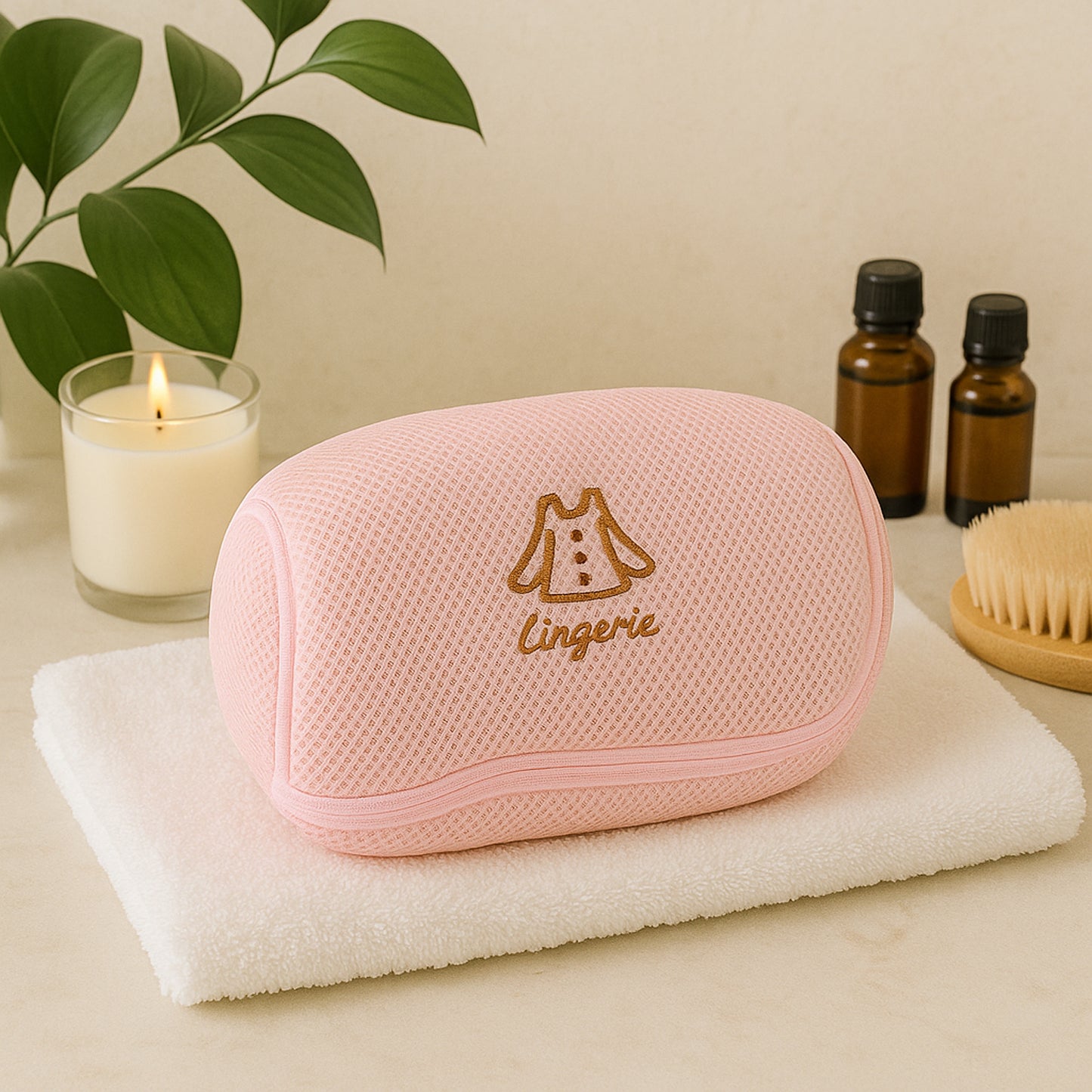 Wukusy premium lingerie bra laundry wash bag, 1 piece, made of mesh fabric, designed to protect bras during laundry.