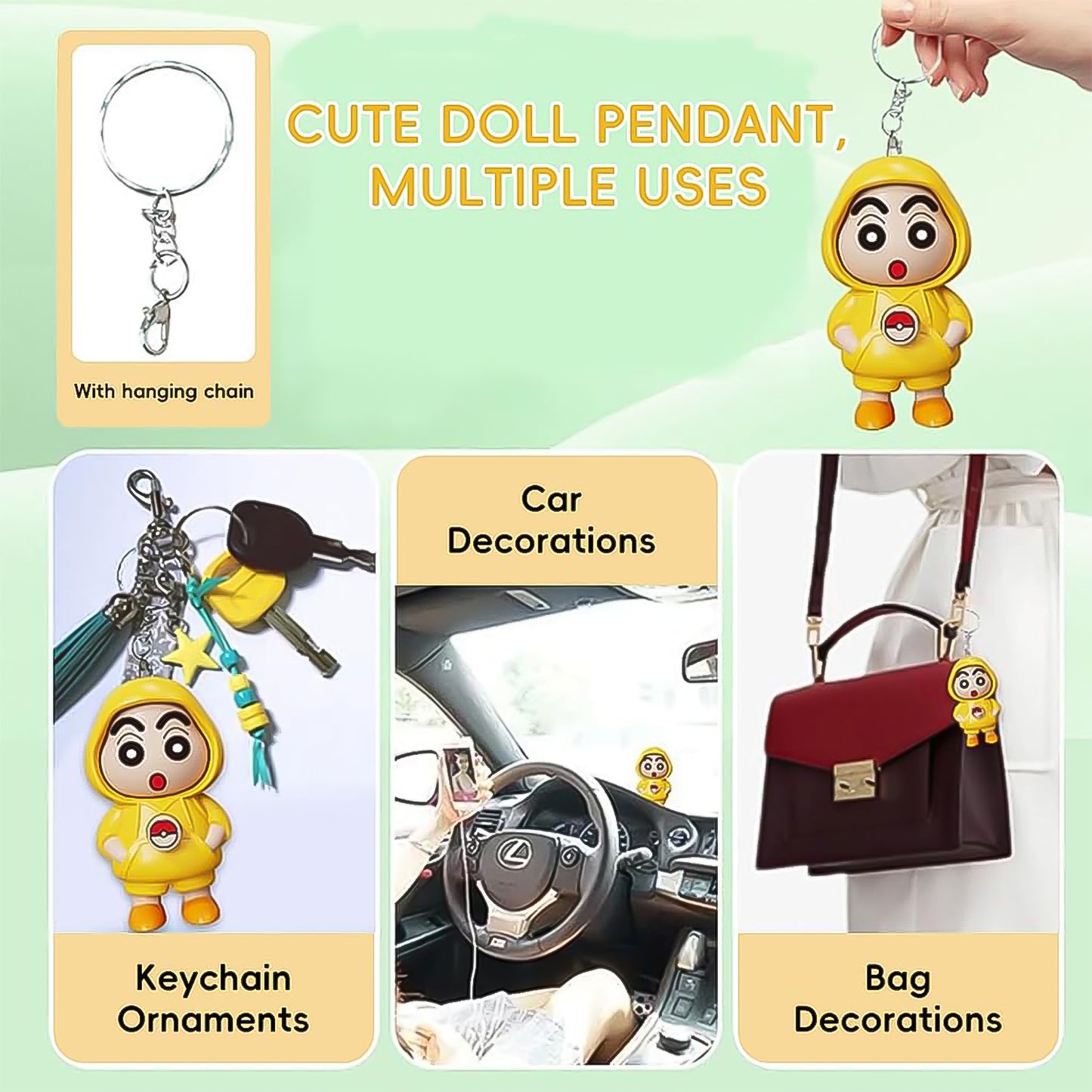 Wukusy face changing doll toy with keyring, small colorful plastic figure featuring adjustable facial expressions and attached keyring.