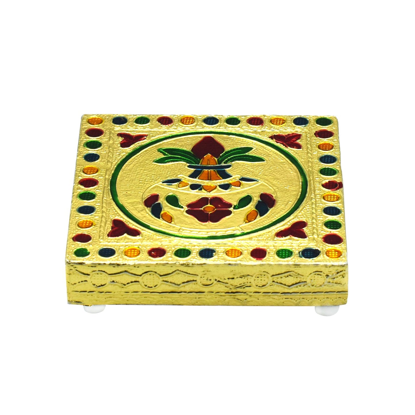 Decorative wooden bajot from Wukusy, a stylish home decor piece with intricate craftsmanship and natural wood finish.