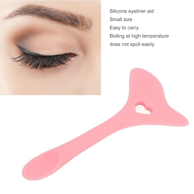 Multicolor winged eyeliner stencil tool by 7233, used for precise eye makeup application and creating winged eyeliner looks.