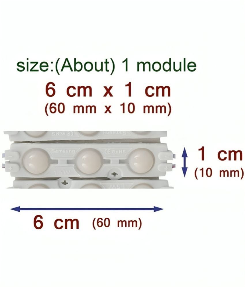 Yellow Charkee 3LED strip night lights, waterproof 12V 5730 LED SMD pack of 20, ideal for ambient lighting and decor.