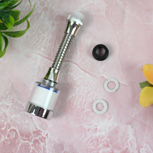 Wukusy plastic water-saving sprinkler faucet aerator, 6.5-inch, visible attachment with adjustable spray head for efficient watering.
