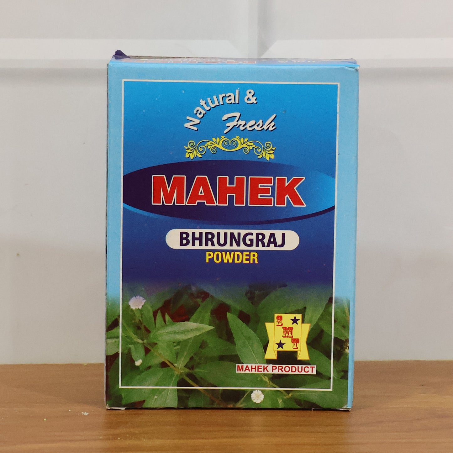 Wukusy Natural Bhringraj Powder for traditional hair care, 80g, shown in a clear image with a clean, natural packaging design.